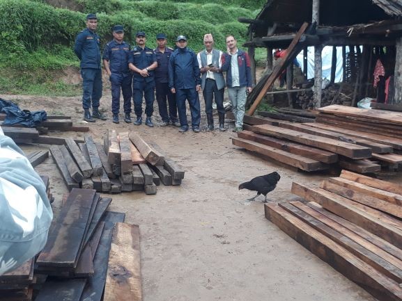 सङ्खुवासभाको मादीबाट अबैध काठ बरामद