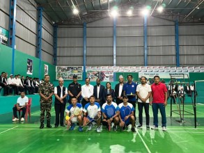 जिल्ला स्तरीय  ब्याडमिन्टन प्रतियोगिताको उपाधि देउप्रसाद  र किशोरको जाेडिलाई