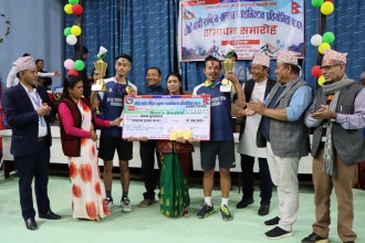 चौथो मादी राष्ट्रिय ब्याडमिन्टनः खुल्ला पुरुषको उपाधि शुनिलजंग र विशालको जोडीलाई